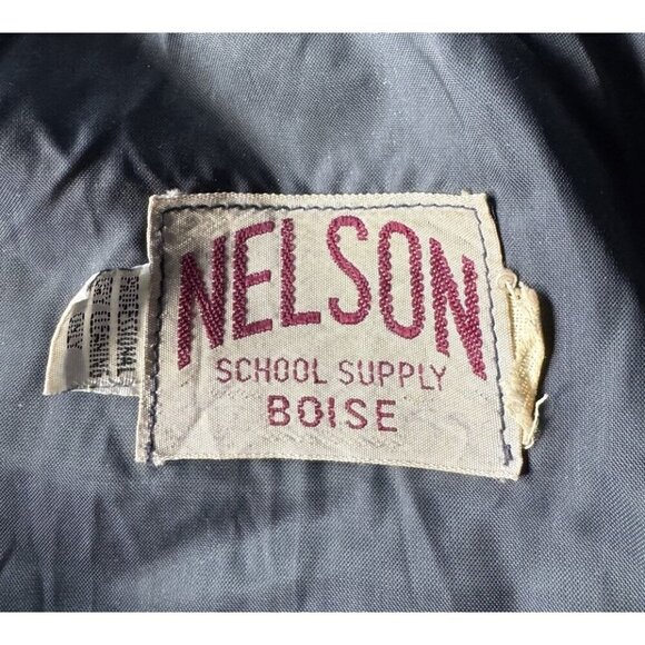 Vtg Nelson Woman's Sz M Red Black Varsity Letterman Jacket Boise Grizzlies 1987 - Picture 7 of 15